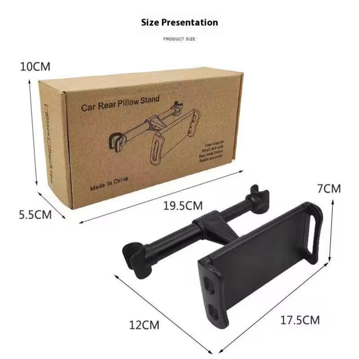 Universal Car Headrest Tablet & Phone Mount – 360° Adjustable Clamp Holder