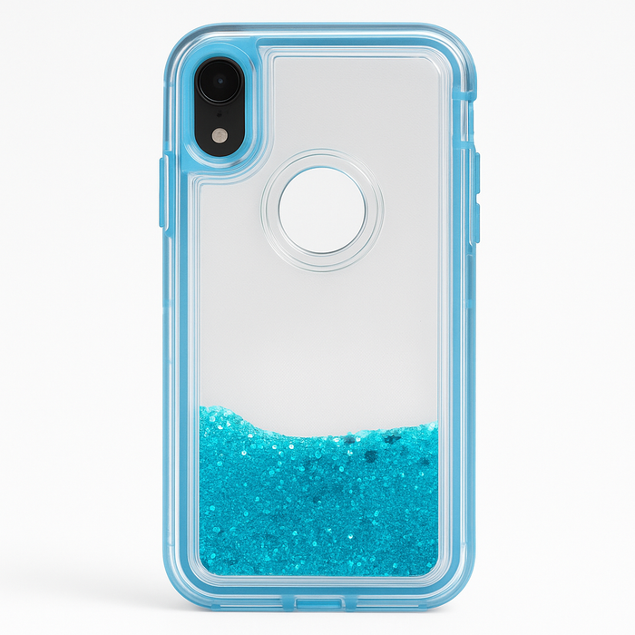 Blue Liquid Glitter Case – iPhone XR