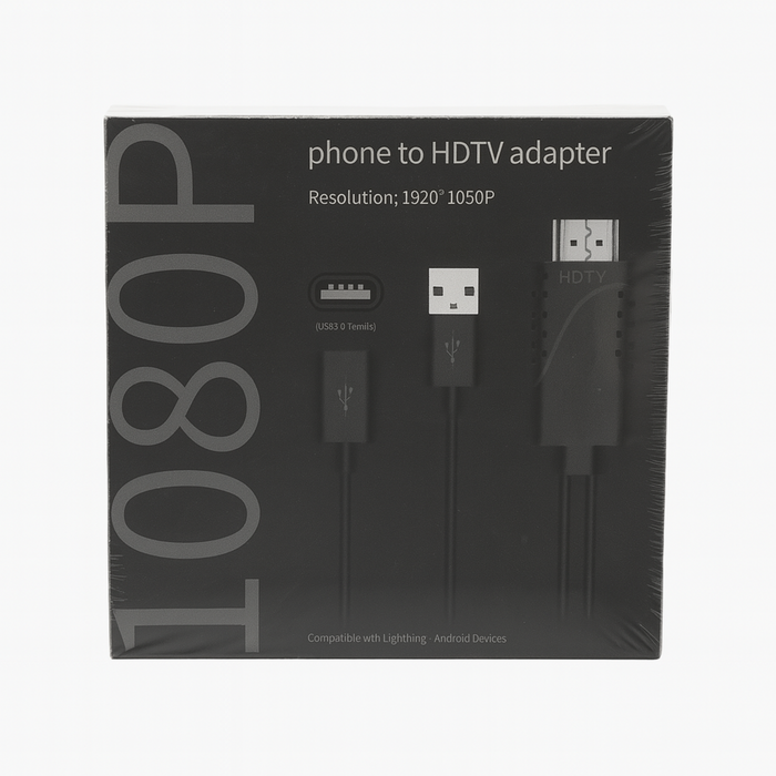 Phone to HDTV Adapter – 1080P Resolution (Lightning & Android Compatible)
