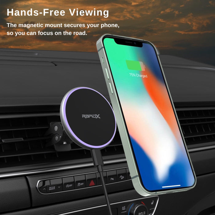 Dashio MW2 Magnetic Car Mount & Wireless Phone Charger – RapidX