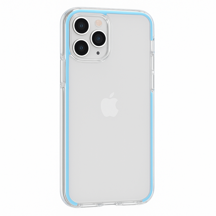 Clear Protective Case for iPhone 11 Pro -clear with colourful Edge