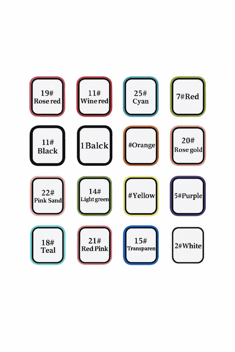 Set of color swatches with labels and hex codes on a white background