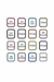Set of color swatches with labels and hex codes on a white background