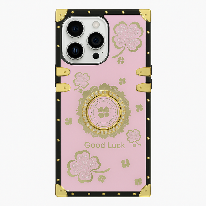 Luxury Clover Case with Ring Kickstand – iPhone 16 Pro