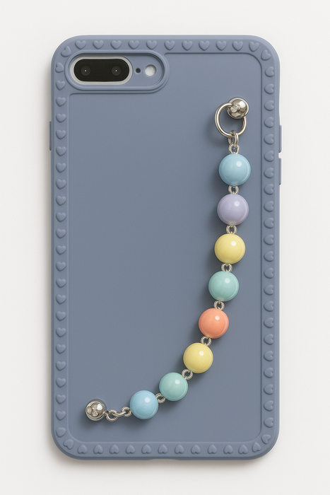 Pastel Heart Bead Strap Phone Case – iPhone 7 Plus / 8 Plus