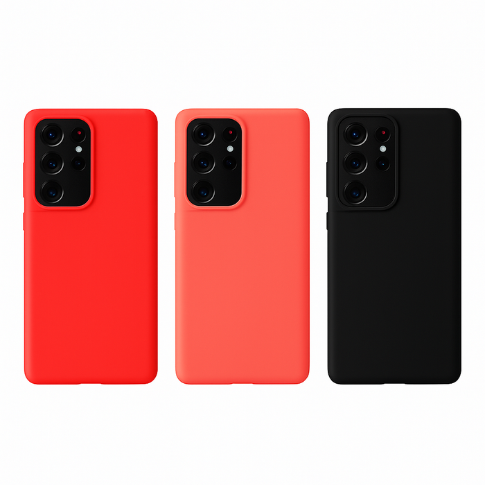 Silicone Matte Finish Case for S21 Ultra – 3 Colors