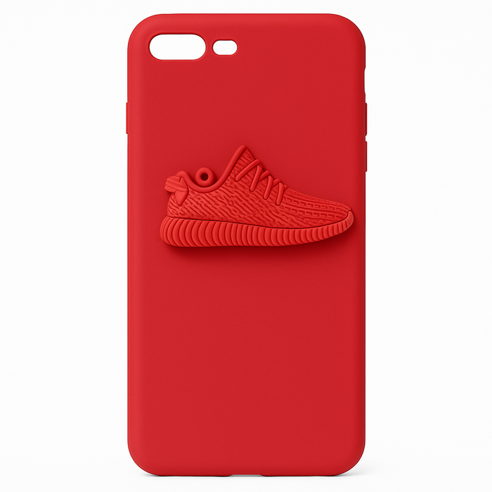 Red Sneaker Design Silicone Phone Case