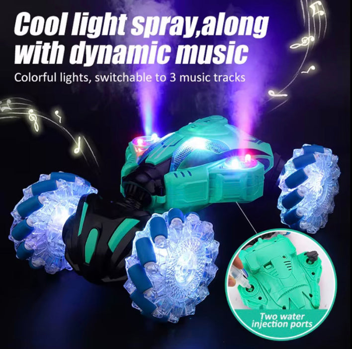 Toy with colorful lights and dynamic music on a dark background