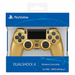 Gold PlayStation DualShock 4 wireless controller packaging with blue PlayStation logo.