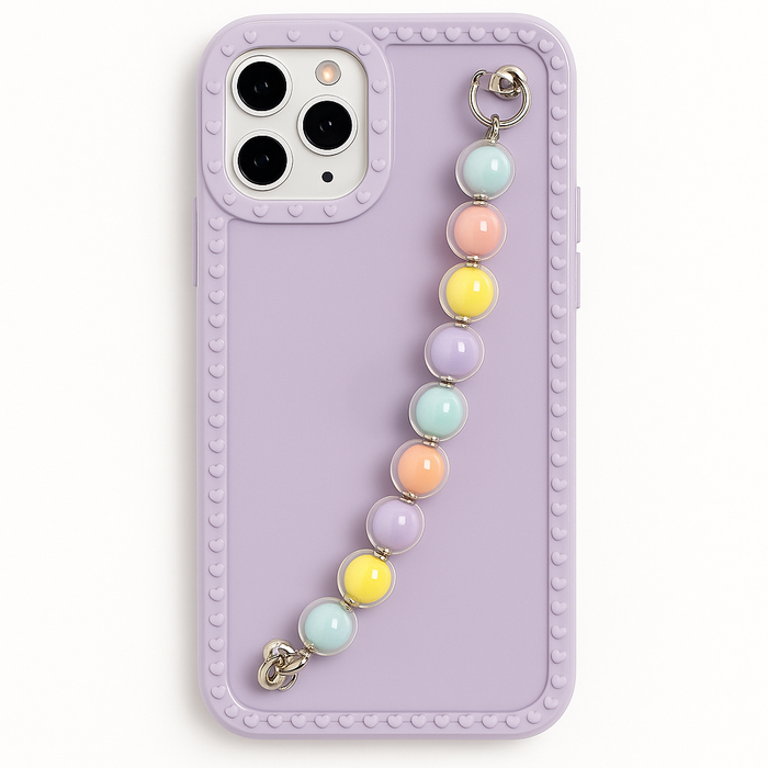 iPhone 11 Pro Max Case with Beaded Hand Strap – Multiple Colors