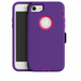 Purple phone case with Apple logo on a white background