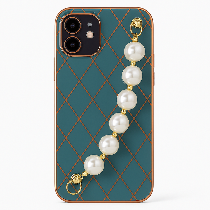 Luxury iPhone 12 Pearl Strap Case – 7 Colors