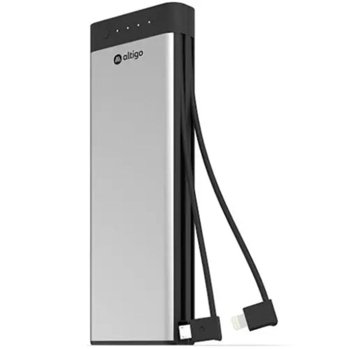 Altigo Endure Power Bank 10,000mAh – Built-In Lightning + Micro USB (V9) Cables MICRO USB+TYPE-C