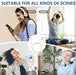 Collage of people using headphones in various settings with text 'Suitable for all kinds of scenes'.