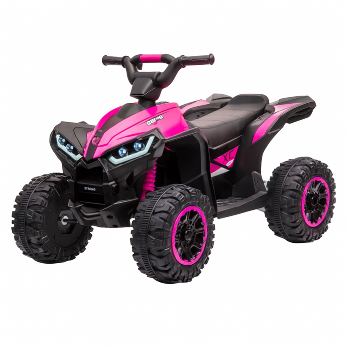 12V Electric Kids Ride-On ATV Quad – 4-Wheeler with LED Lights, Music, and Safe Driving Speeds