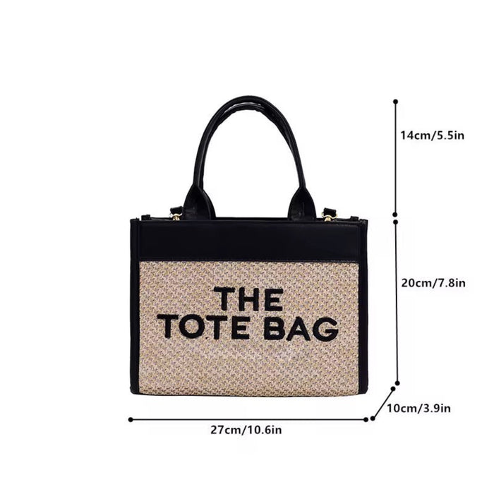 The Tote Bag – Yellow Canvas & Leather Trim