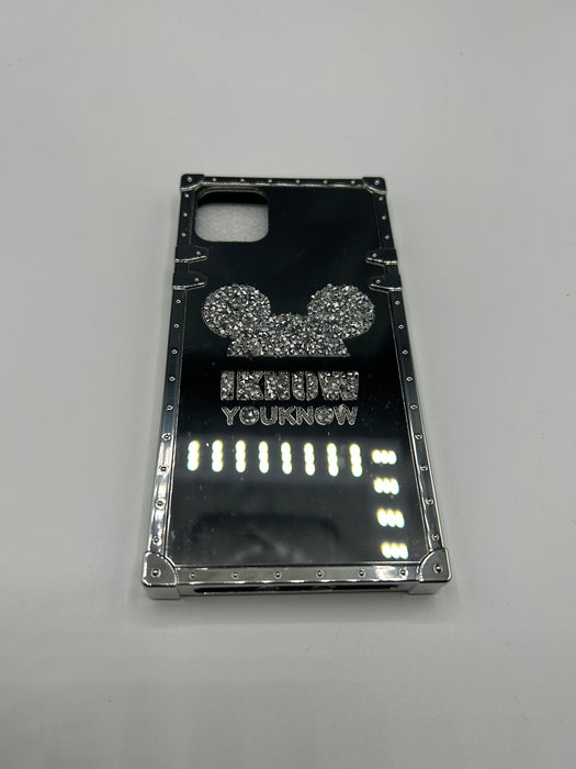 iPhone 11 Pro Max – Mirror Bling Case with Crystal Ears (Gold & Silver)