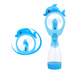 Blue dolphin-shaped water gun on a white background