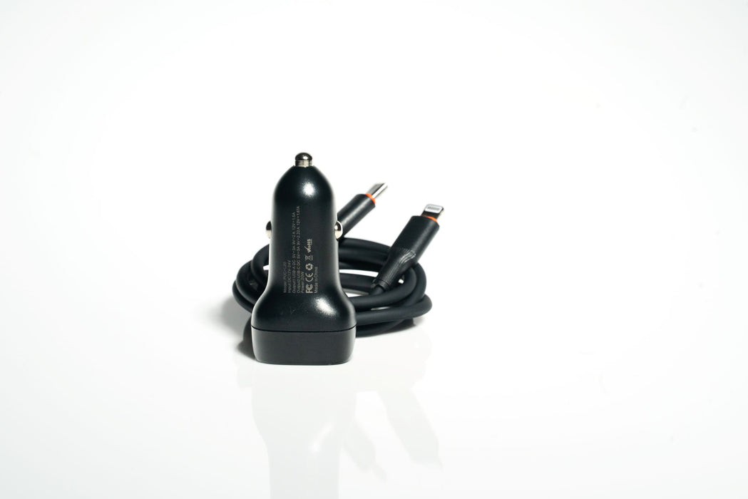 POWER UP 20W PD + QC3.0 Fast Car Charger with Lightning Cable