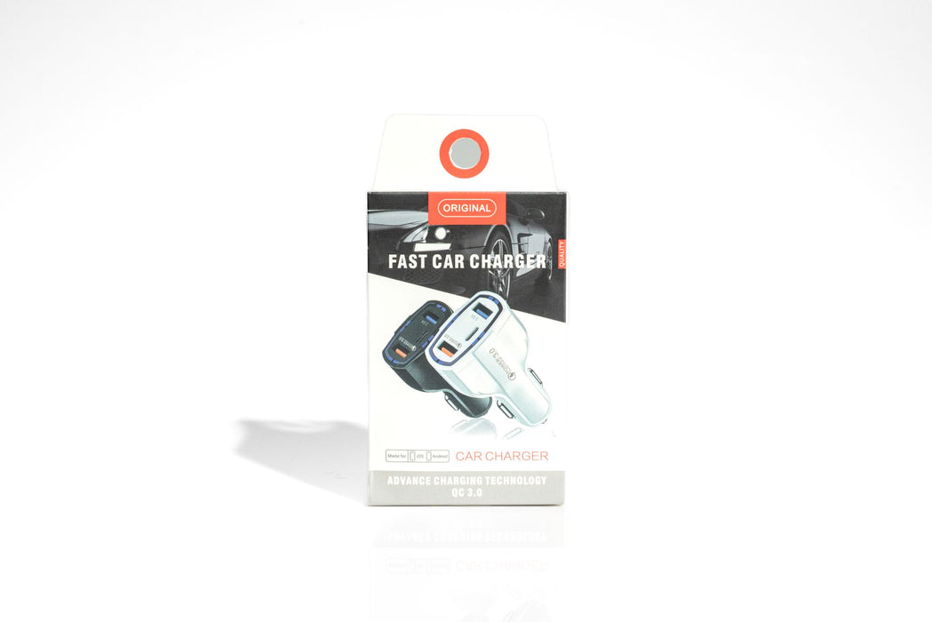 Fast Car Charger – Dual Port QC 3.0 – Type-C + USB-A – Black