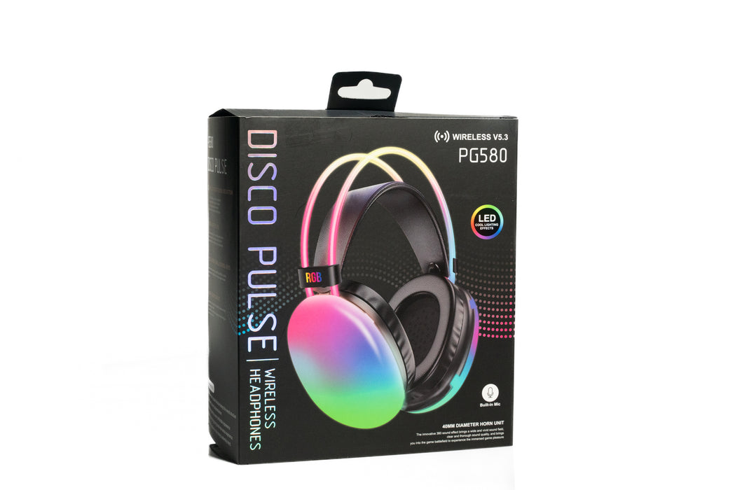 PG580 Disco Pulse Wireless Gaming Headphones with RGB Lights